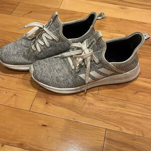 Adidas cloudfoam pure cloud running athletic shoes, size us womens 6.5
